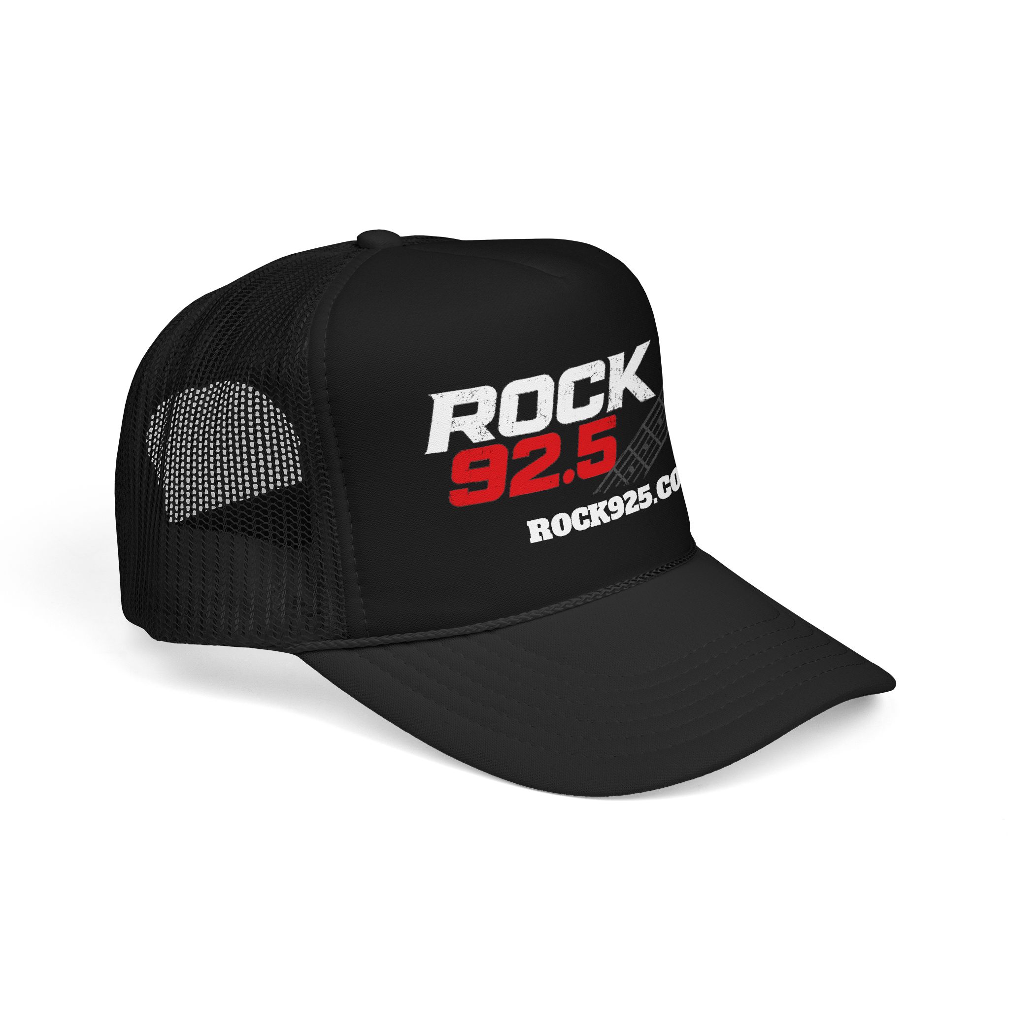 Rock 92.5 Foam Trucker Hat – Guitar Logo Mesh Cap (rock925.com) - Image 2