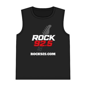 Rock 92.5 Guitar Logo Muscle Tank - Radio Station Rock Tee